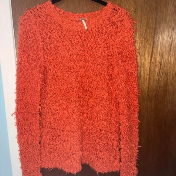 Free People Sweaters - Free People September Song Shaggy Burnt Orange Sweater Small S FP